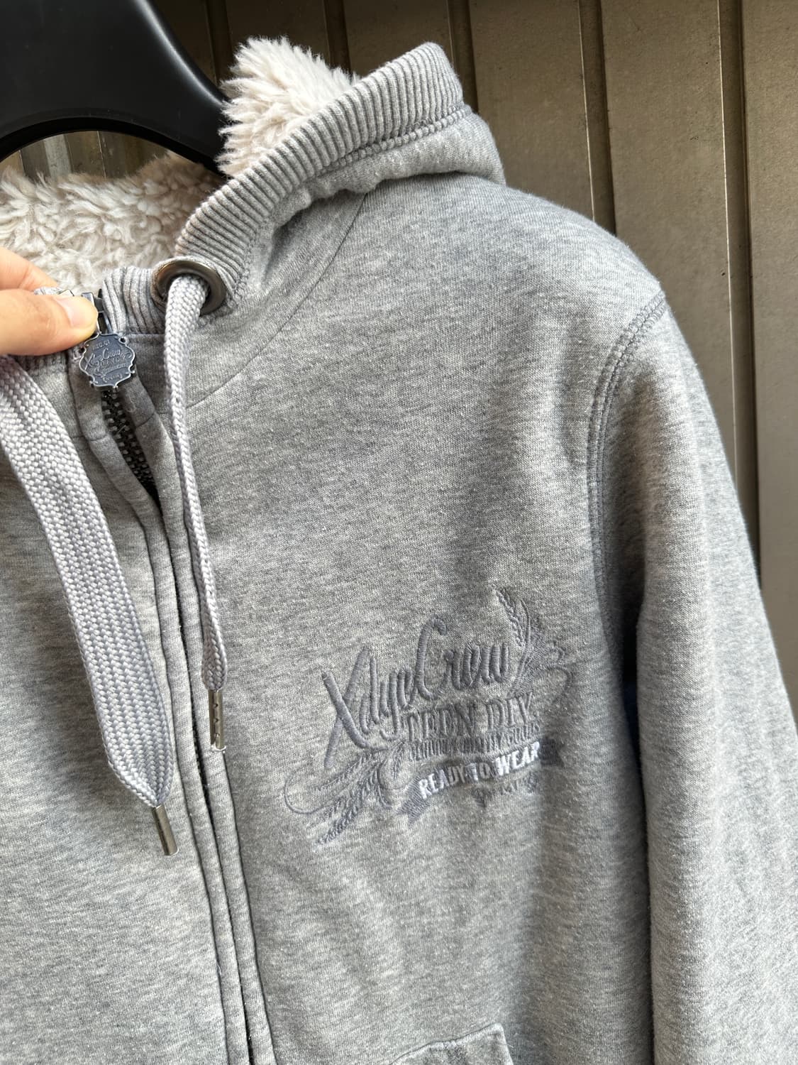 NONE vintage x dye fur hood zip up 상품이미지3