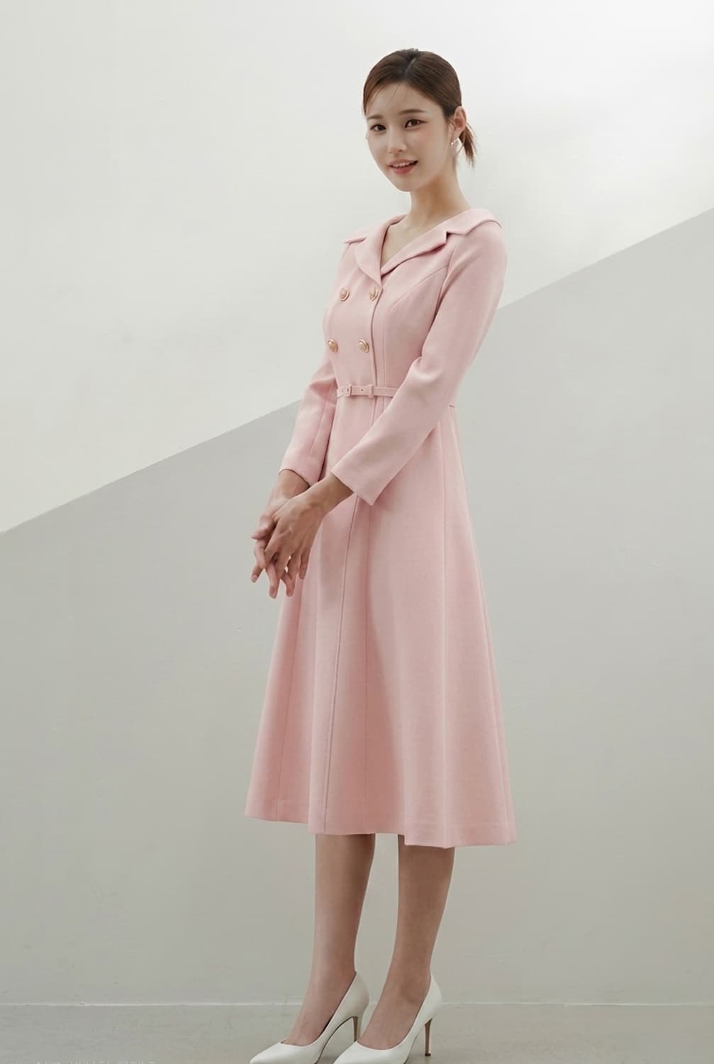 잇미샤 벨티드 페미닌 원피스 55사이즈 상품이미지2