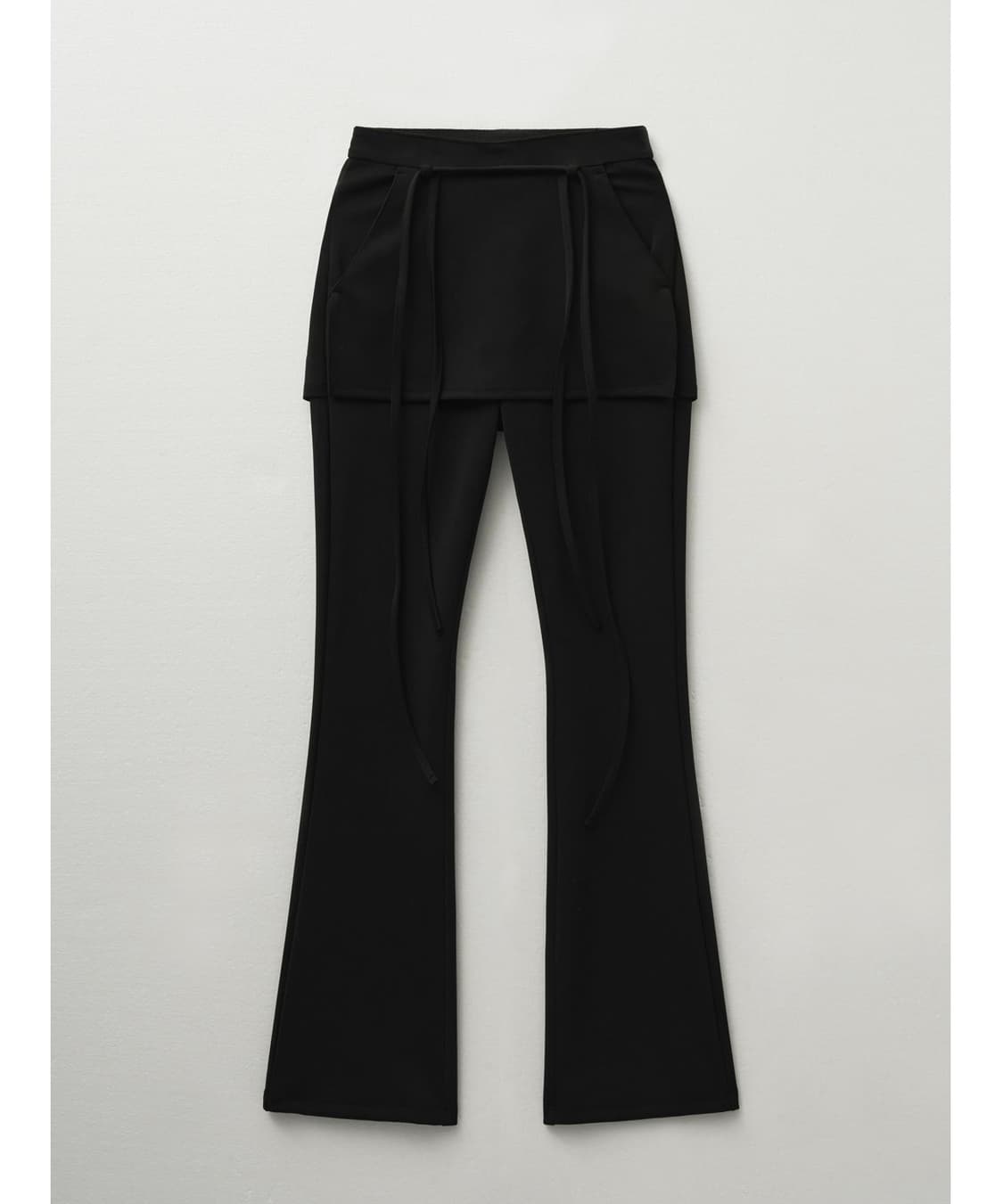 헬레네파리스 레이어드 스커트 부츠컷 팬츠 블랙 M 상품이미지3