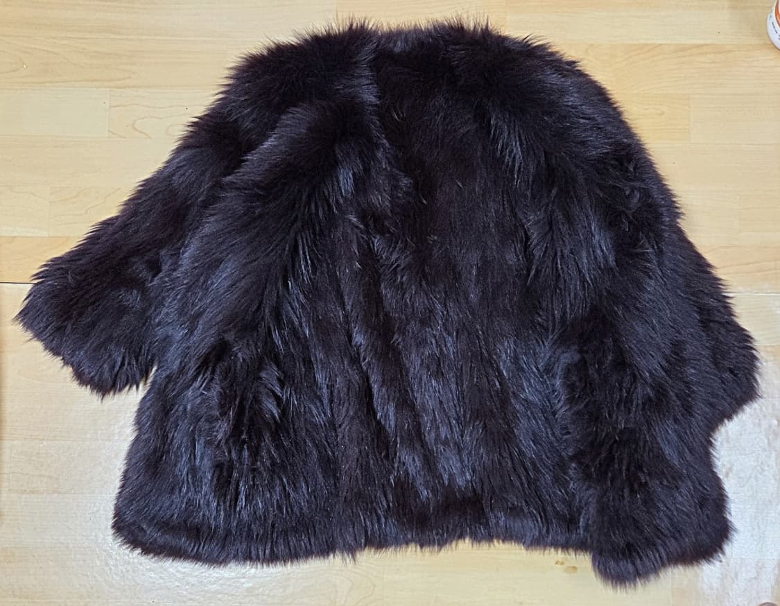 딥버건디 칼라 리얼 폭스퍼 니팅자켓/free사이즈 상품이미지9