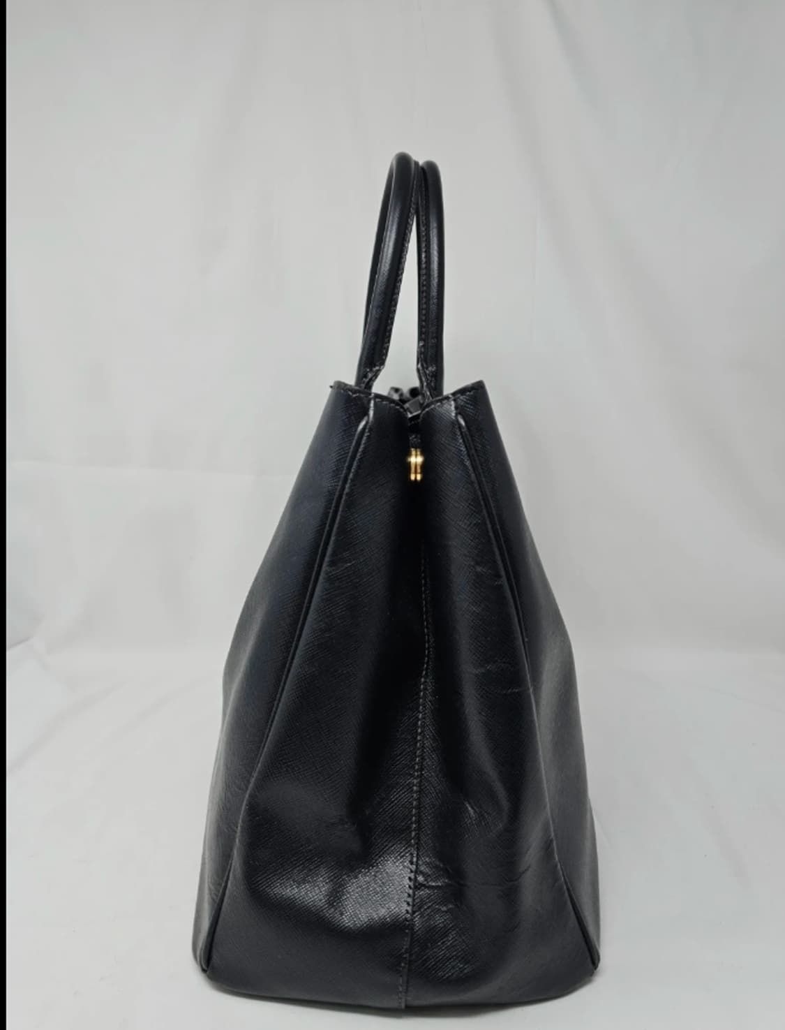 정품 프라다 사피아노 럭스 BN1844 블랙 토트백 상품이미지4