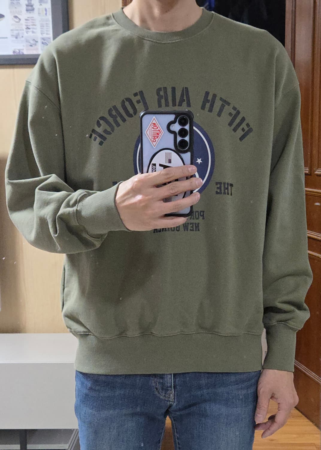 (착샷) 유니폼브릿지 5th 에어 포스 맨투맨 스웻 티셔츠  상품이미지9