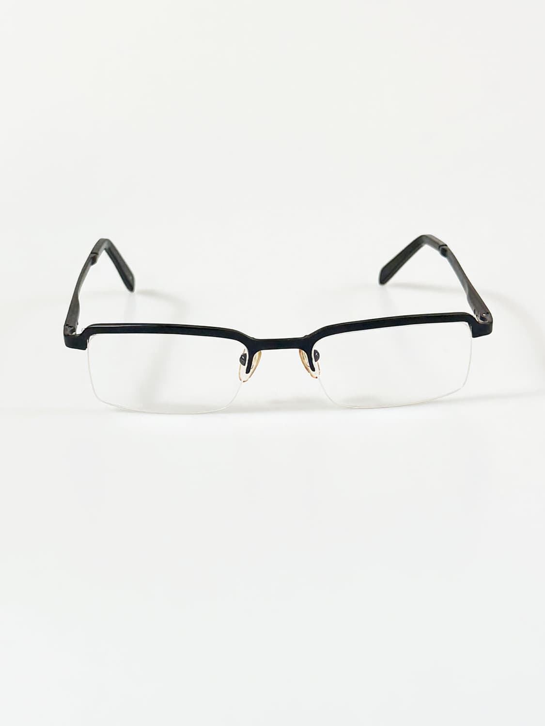 FRANCESCO SMALTO 블랙 반무테 스퀘어 빈티지 안경 상품이미지1