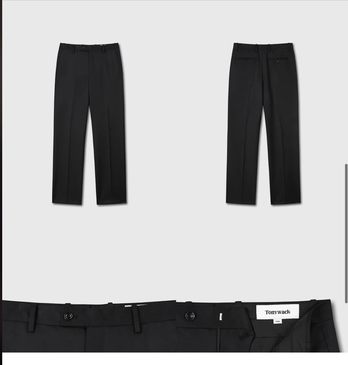 토니웩 남성 블랙 셋업정장 상품이미지3