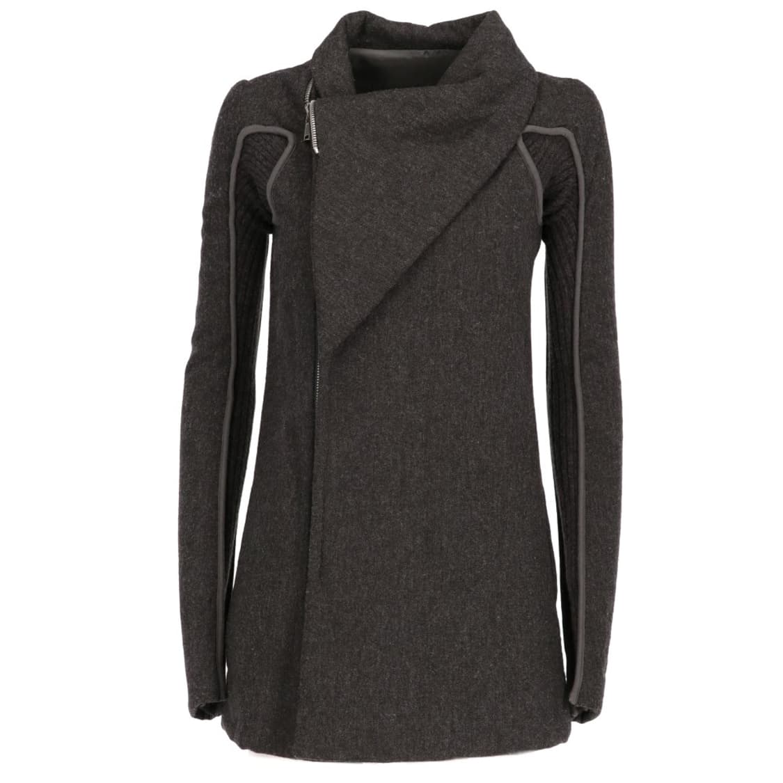 Rick Owens 2010 S/S 릭오웬스 비대칭 사선 하이넥 코트 상품이미지1