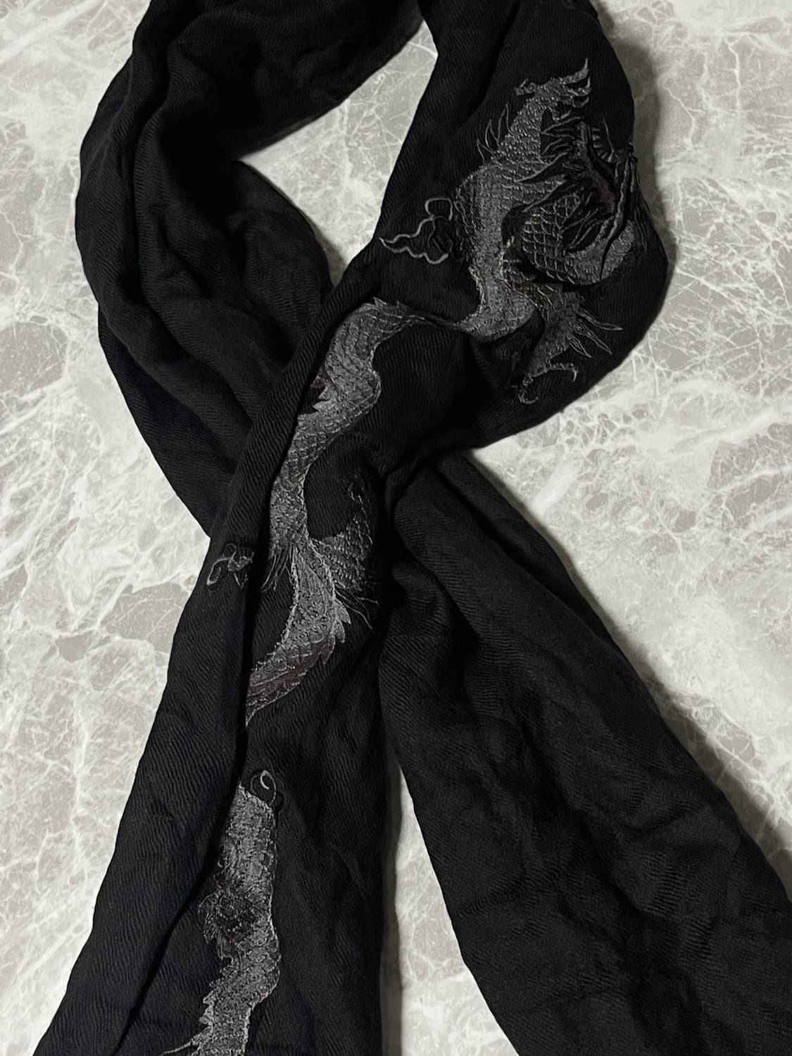 (Japanese vintage)black pattern muffler 상품이미지2