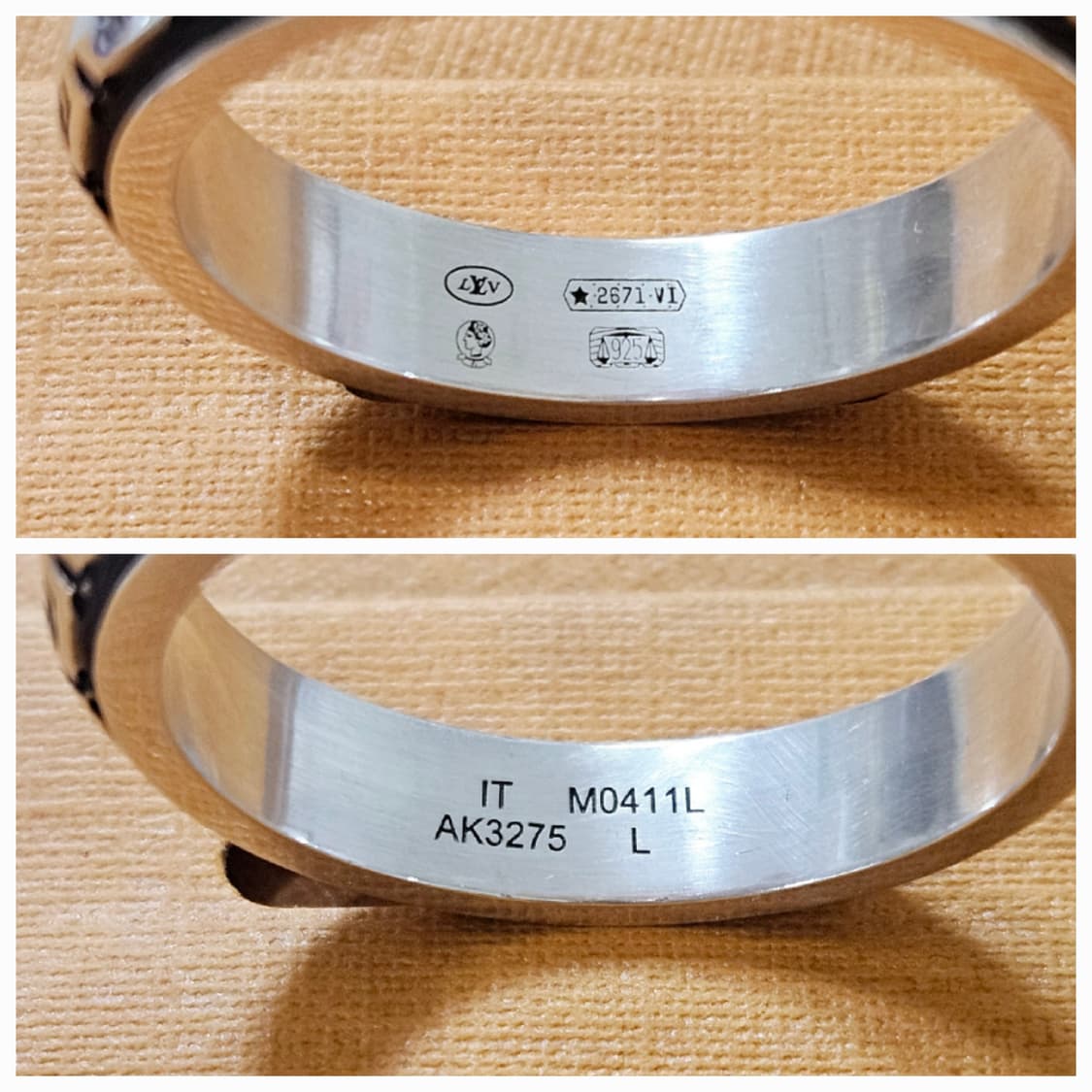 루이비통 925실버 LV 밤부 반지 L(국내 약22호) [정품/풀세트] 상품이미지3