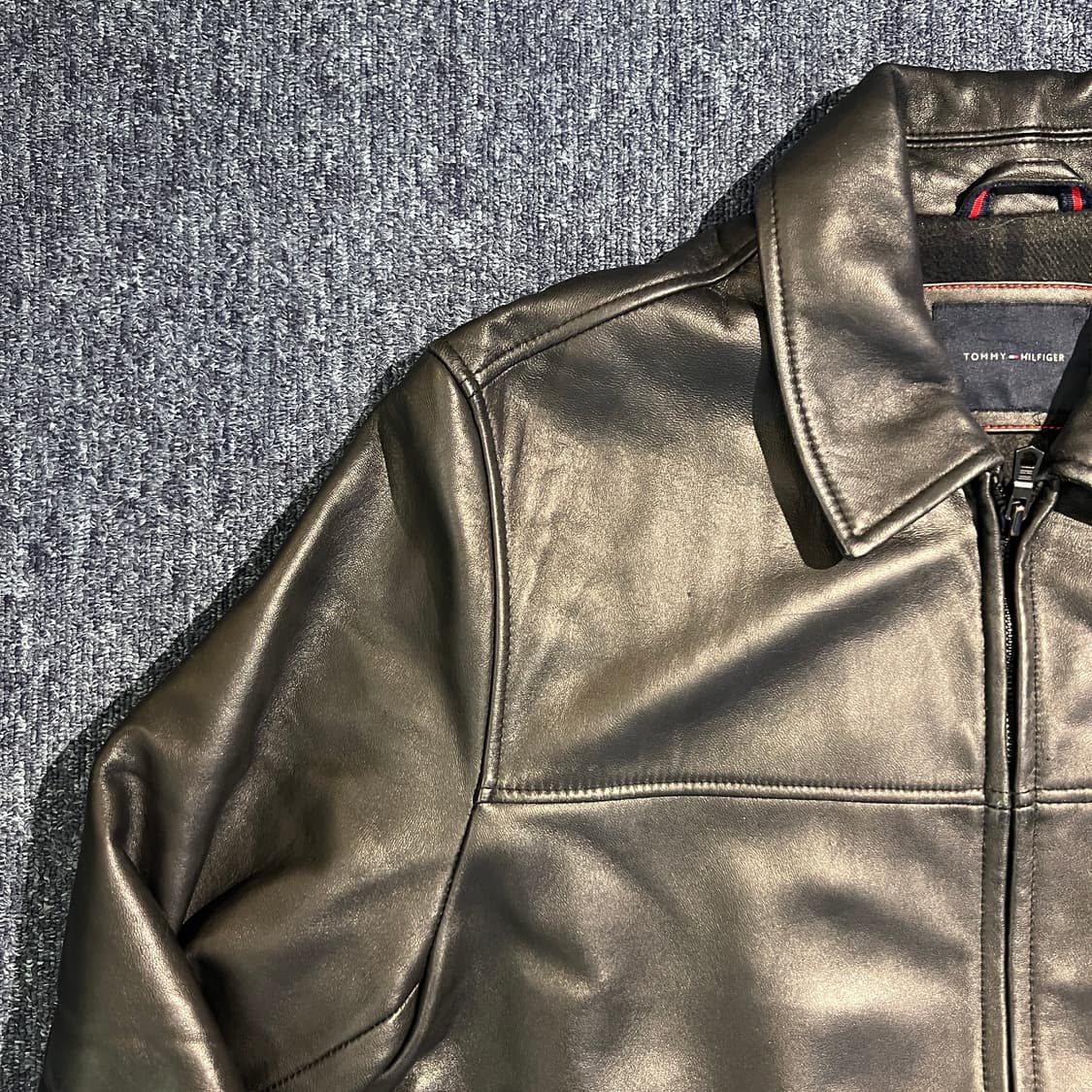 빈티지 00s 타미힐피거 가죽 자켓 상품이미지4