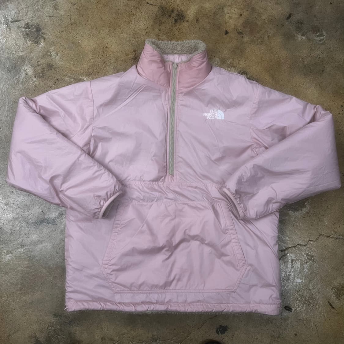 노스페이스 양면 리버시블 딸기우유 핑크 후리스 반집업  상품이미지2