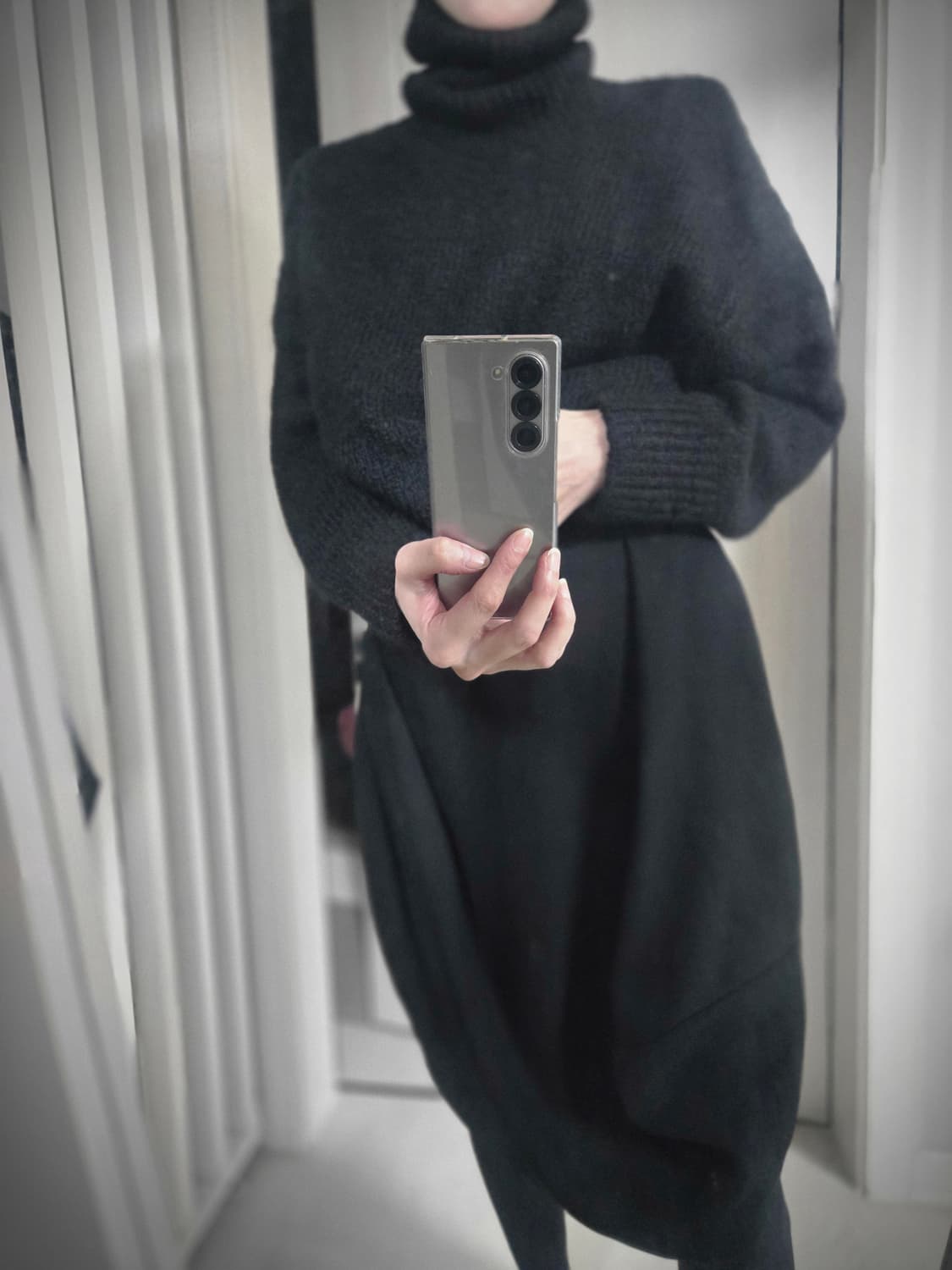 ENFOLD 비대칭 스커트 조젯 36 상품이미지4