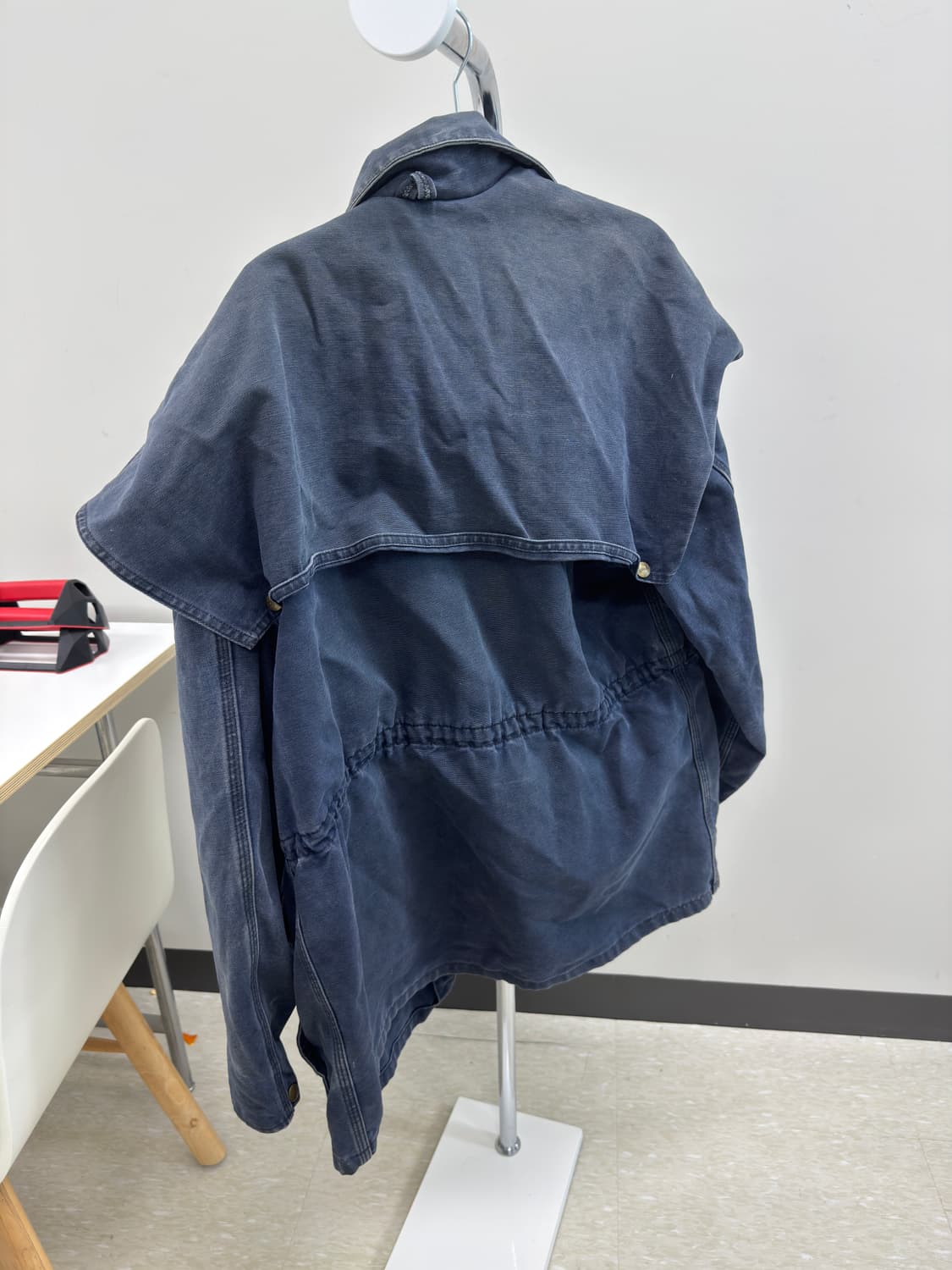 칼하트 데님 자켓 네이비 체크 안감 상품이미지3