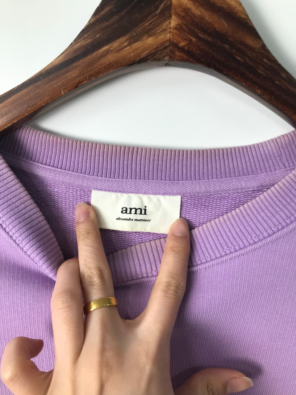 아미 자수로고 라벤더 스웻 맨투맨 상품이미지8
