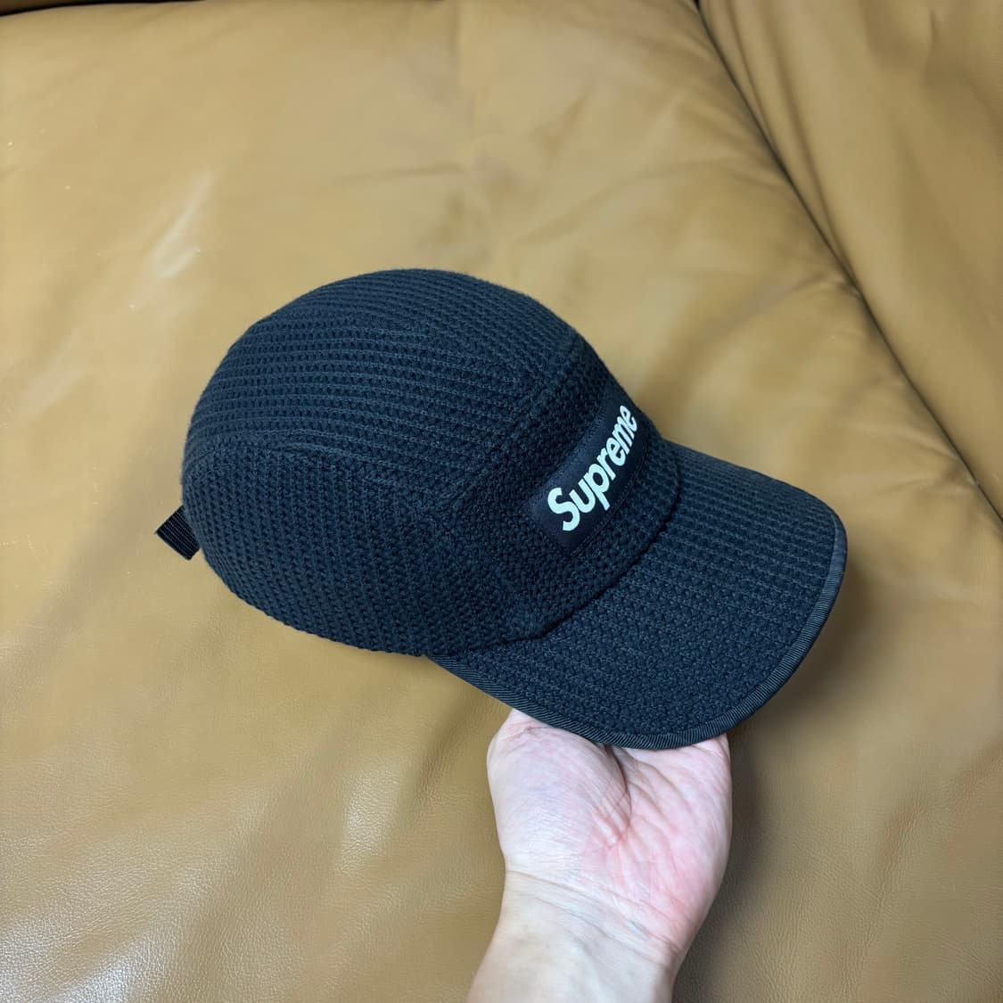 Supreme 슈프림 스트링 메쉬 블랙 캠프캡 모자 Mesh Black 상품이미지3