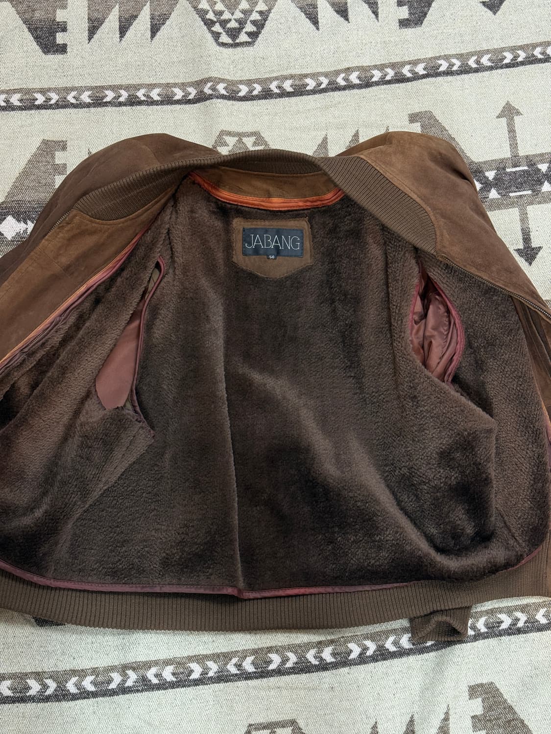 JABANG 리얼 양가죽 스웨이드 블루종 상품이미지5