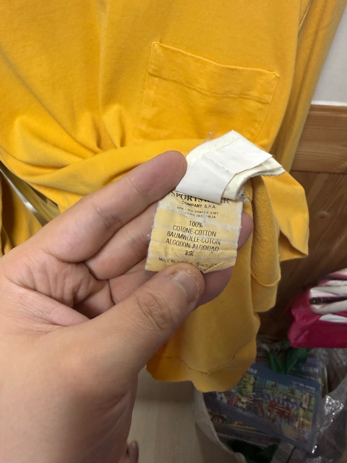 스톤아일랜드 빈티지 백로고 포켓 롱슬리브 100 상품이미지5