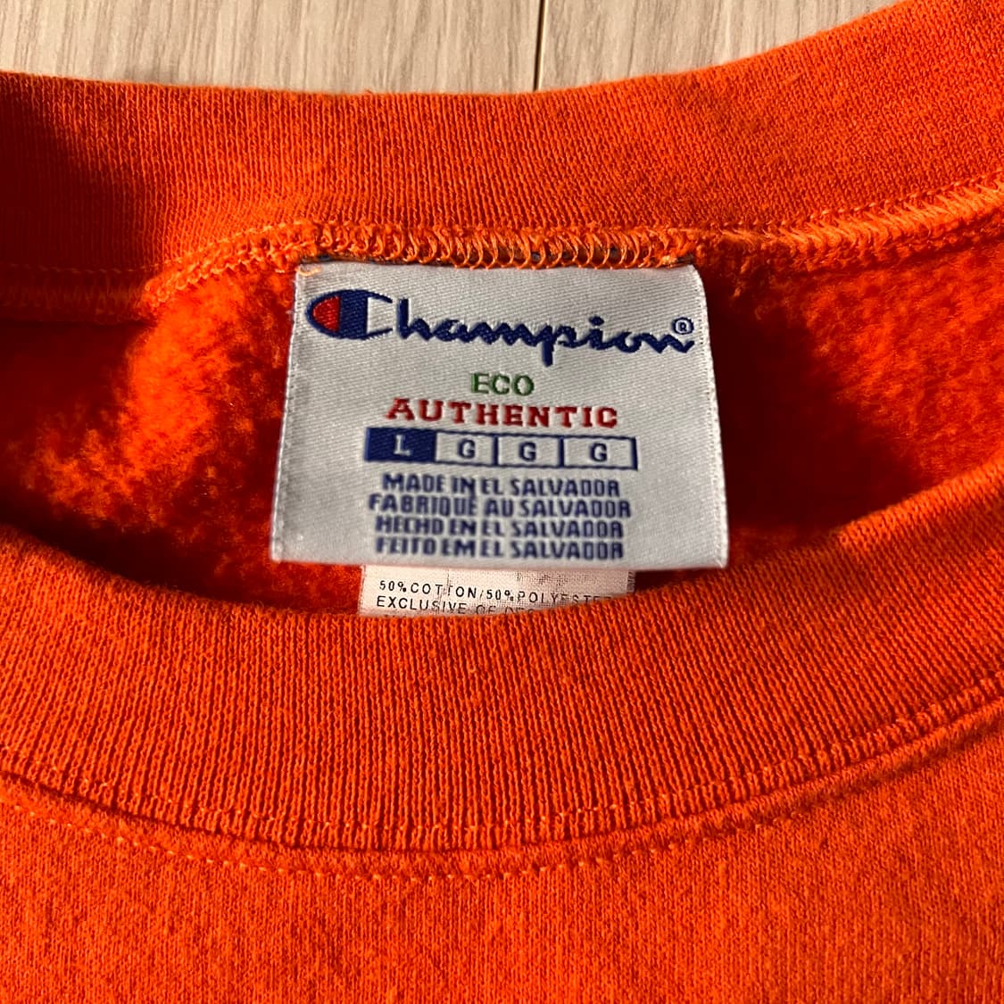 챔피온 맨투맨 오렌지 L(~XL) 상품이미지5