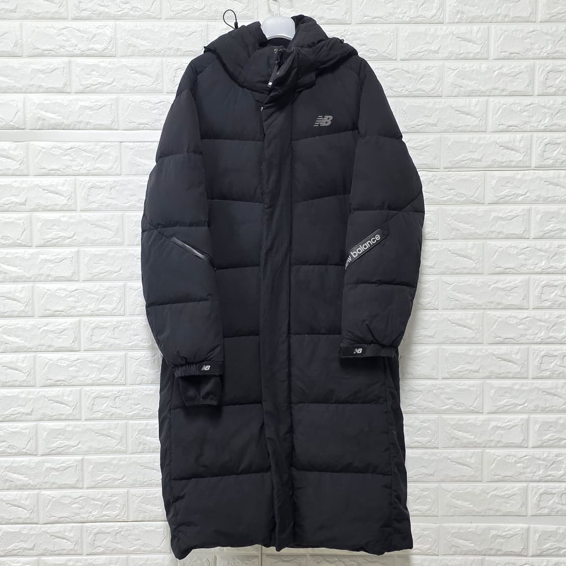 택포) 뉴발란스 구스다운 롱패딩 블랙 S 상품이미지1