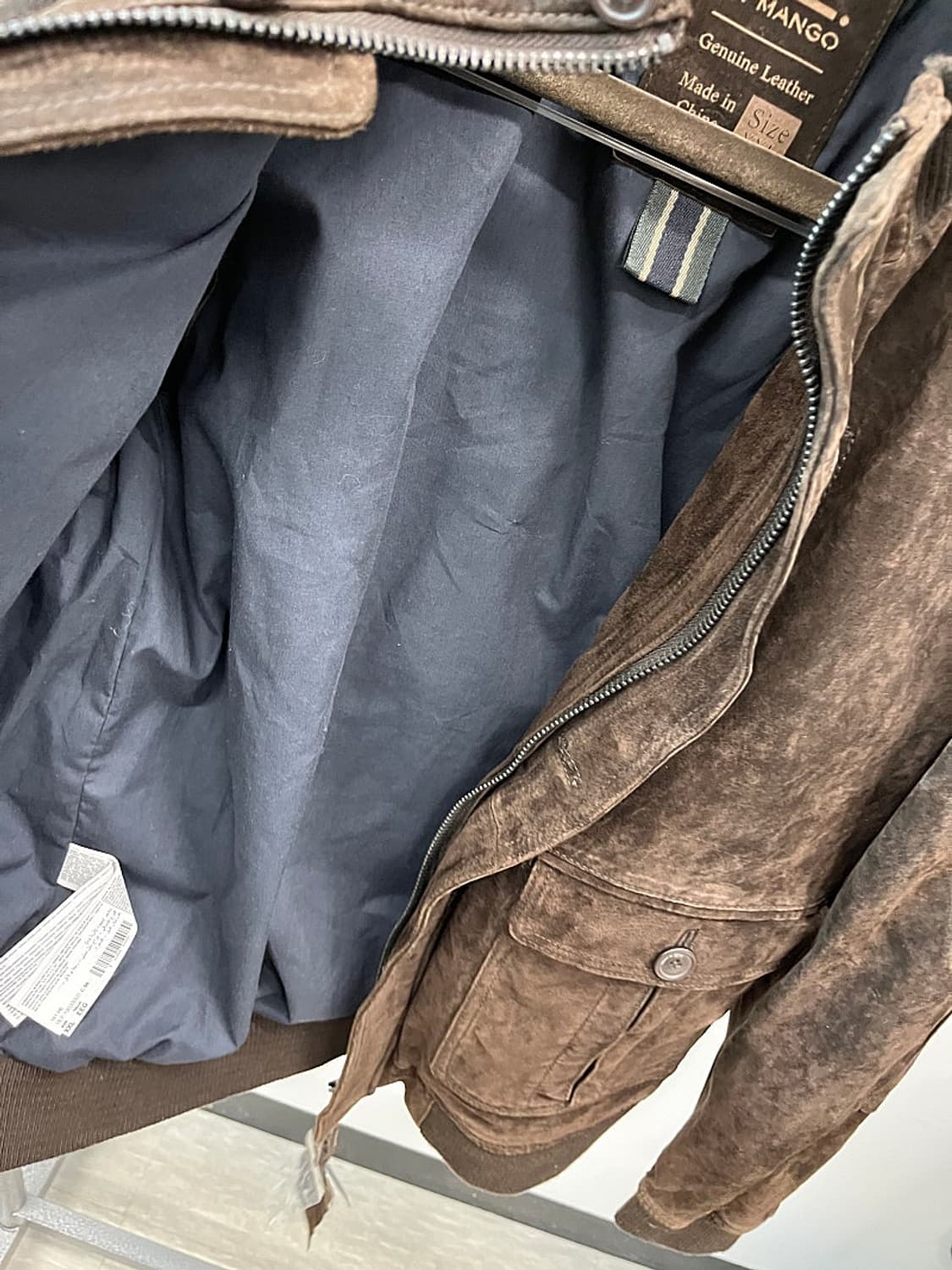 110) HE MANGO A1 스웨이드 자켓 상품이미지7