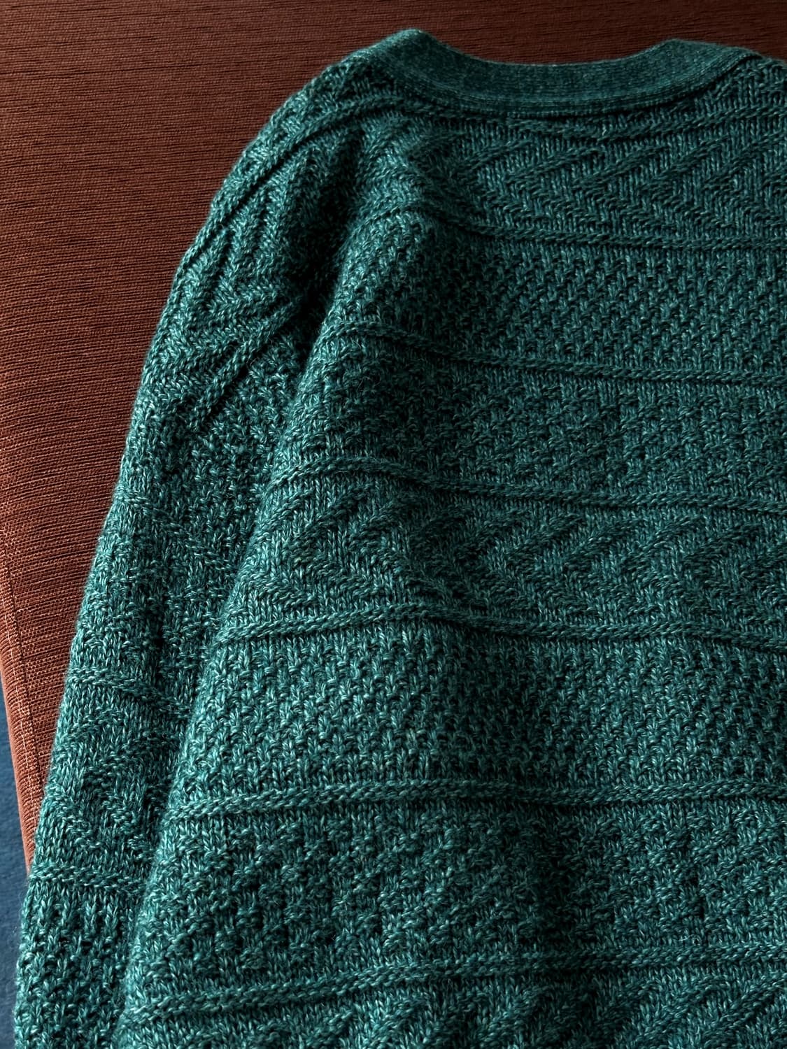 Loose gauge pattern over knit cardigan 상품이미지6