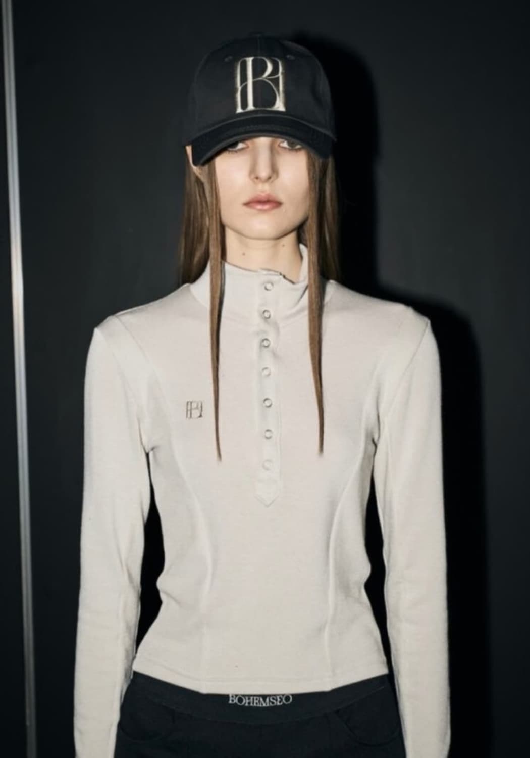 보헤미안서울 바이커 티셔츠 베이지 상품이미지1