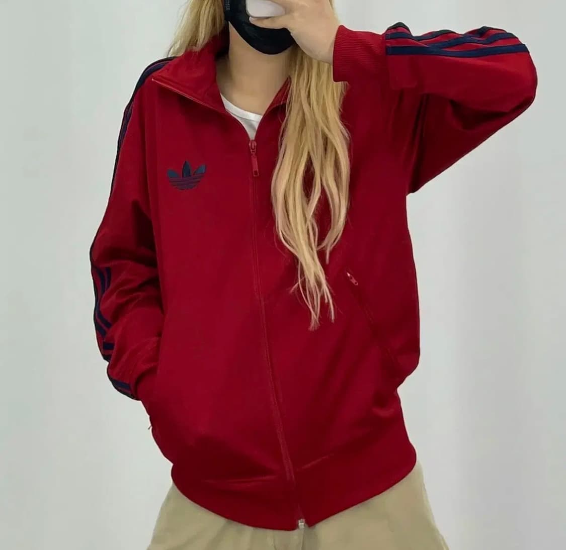 아디다스 파이어버드 레드 져지 트랙탑 L 상품이미지1