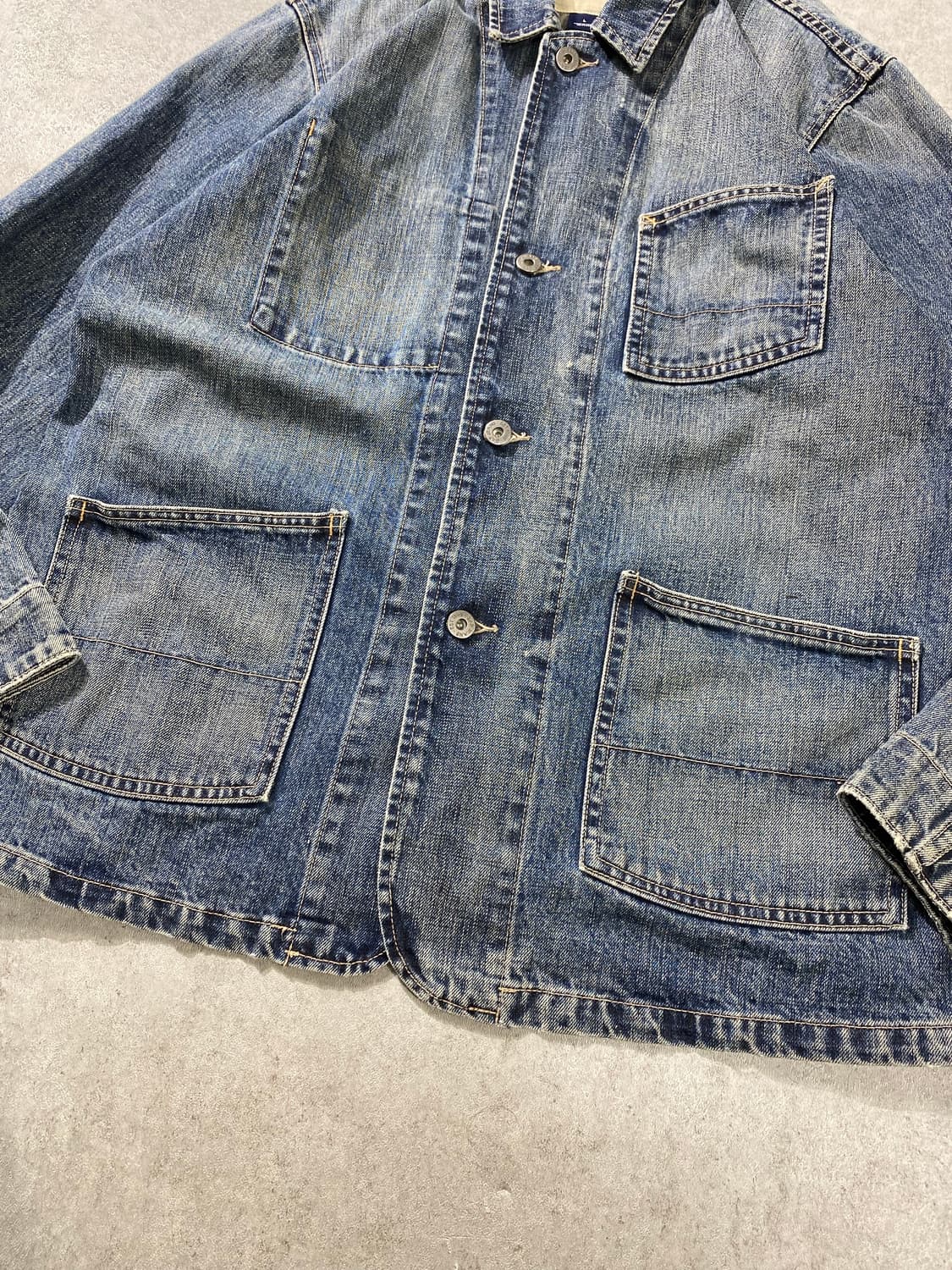 [L] 00s GAP 올드갭 데님 커버올 워크자켓 상품이미지3