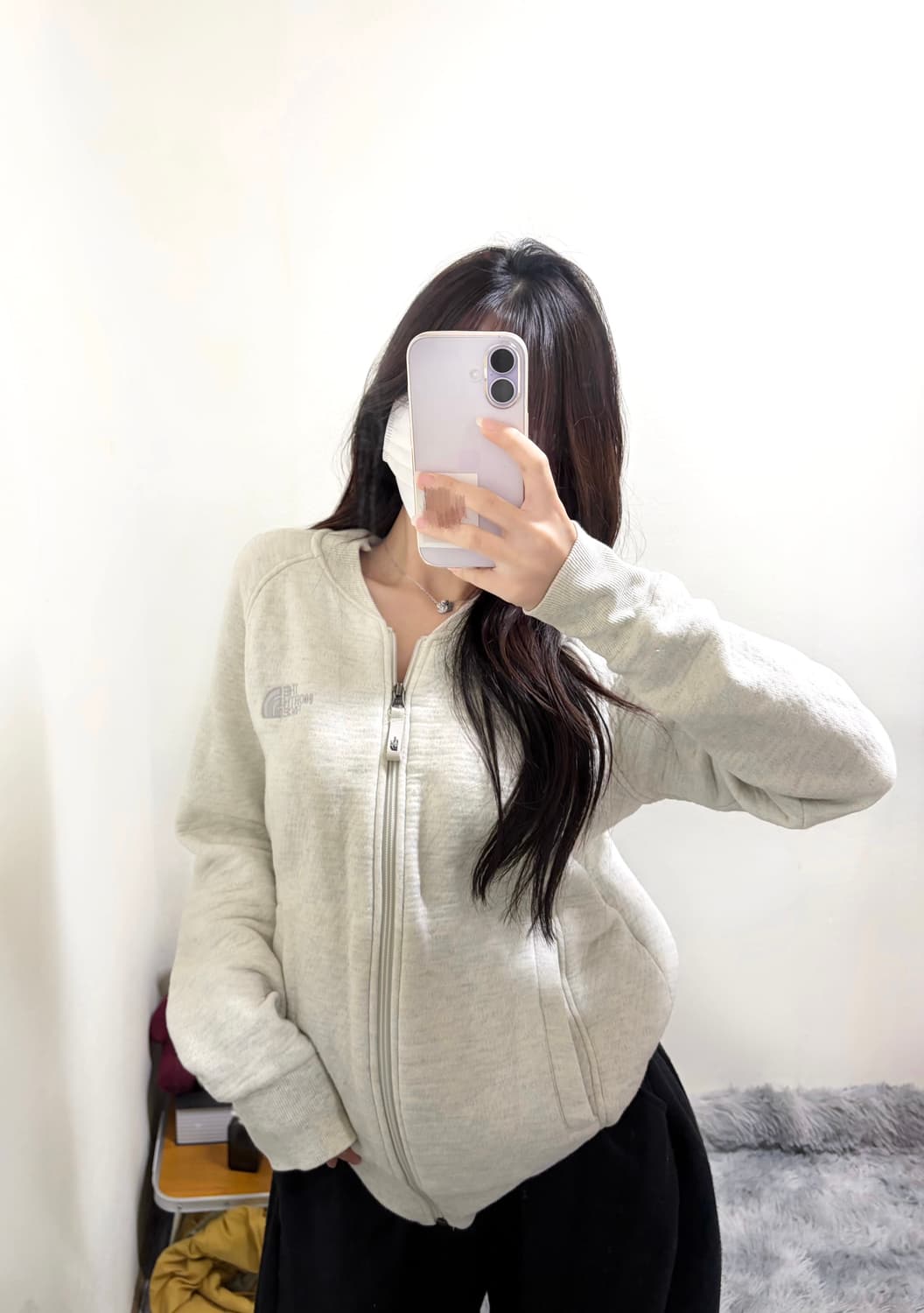 노스페이스 코튼 화이트라벨 아방핏 여성집업(xs) 상품이미지2