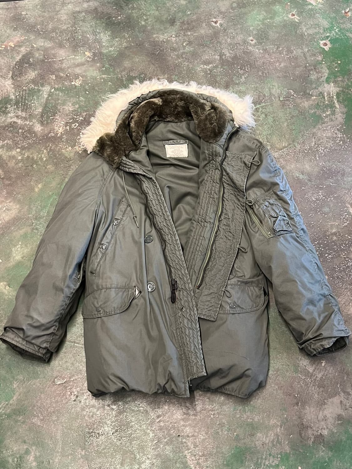 83's [XL] USAF N3B 파카 그린브리어 미군 오리지널 보급 상품이미지1