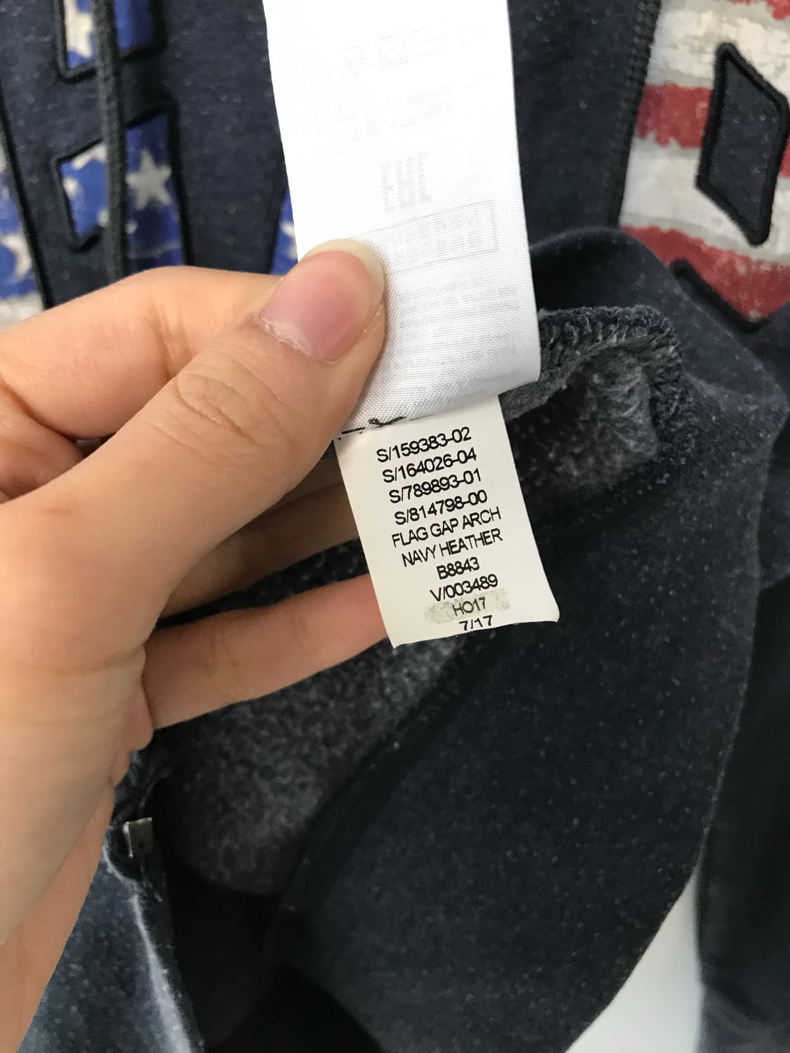 Gap 갭 성조기 네이비 후드집업 상품이미지5