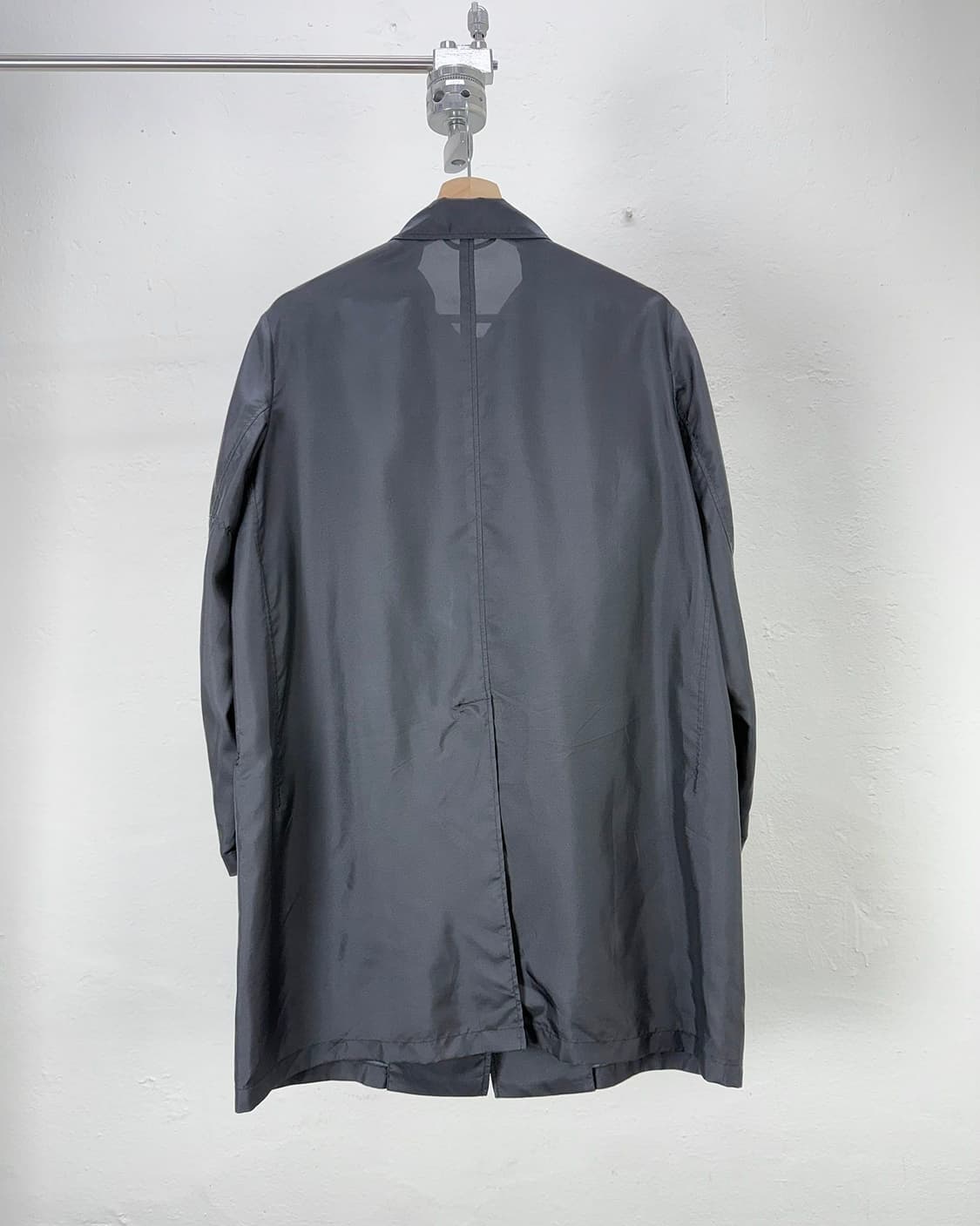 질샌더 블랙 리넨 싱글 브레스티드 버튼 맥 자켓 상품이미지6