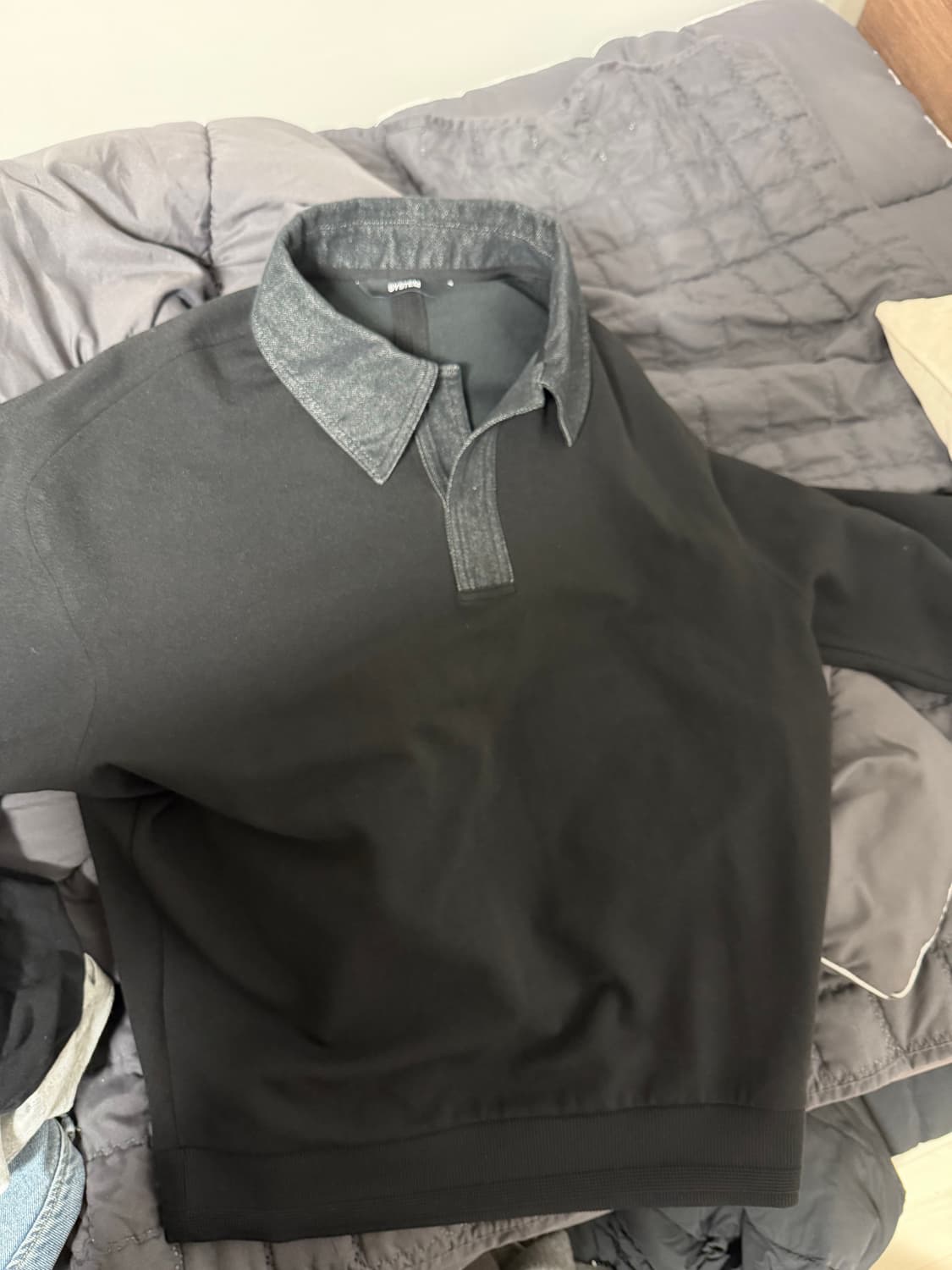 시스템옴므 텍스처 블록 조니 칼라 탑 95 상품이미지2