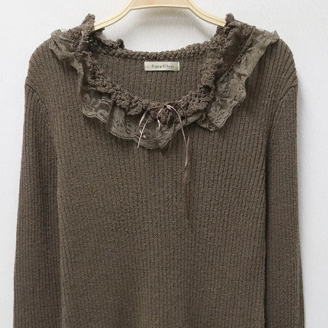 ROSA CHERI 프릴 y2k 울 혼방 니트 63135 상품이미지3