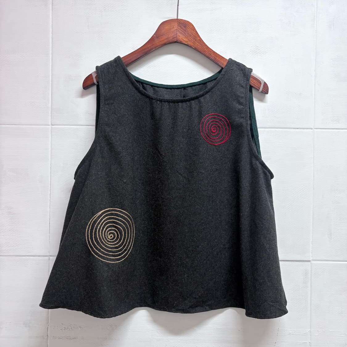 자수 괴짜 일본 빈티지 베스트 조끼 상품이미지1