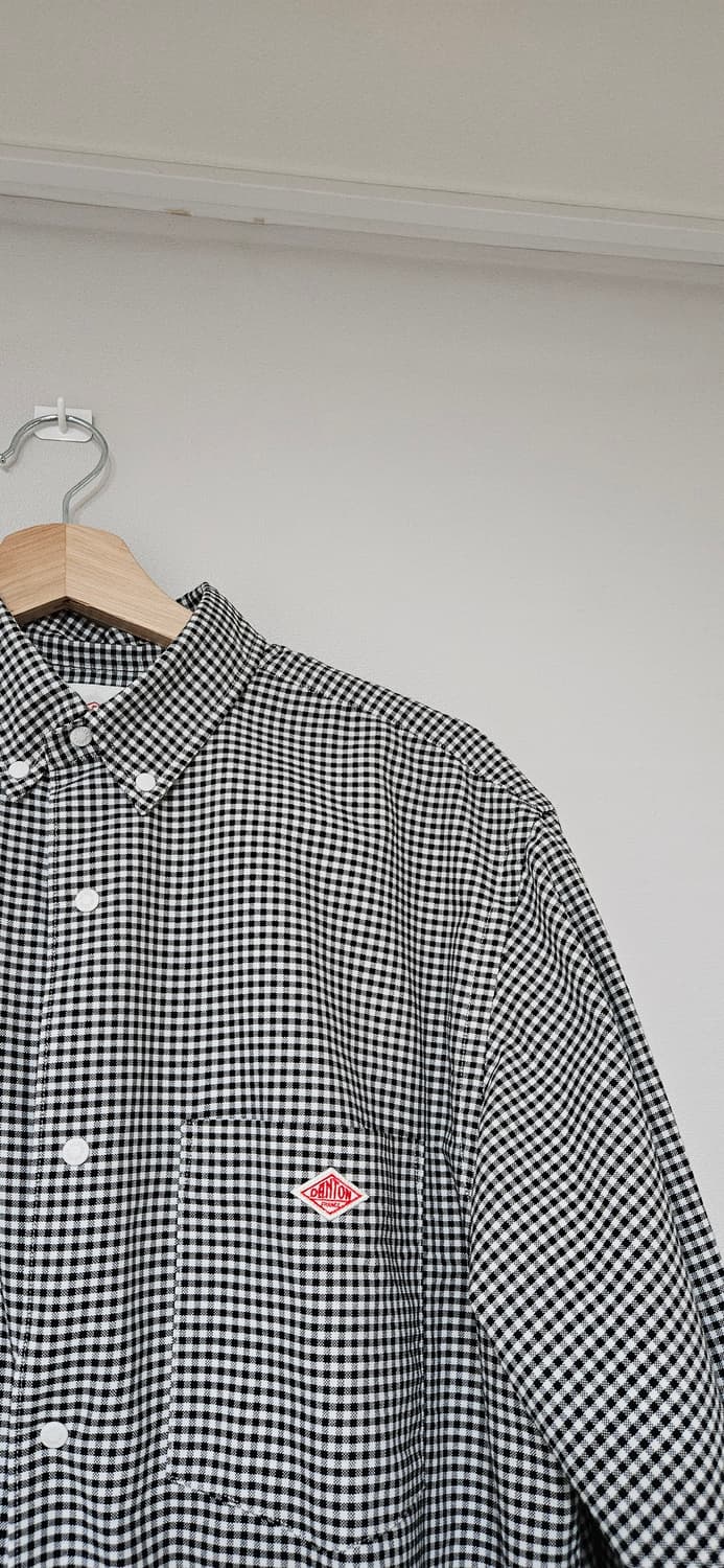 단톤 쿨맥스 깅엄체크 셔츠 36 상품이미지3