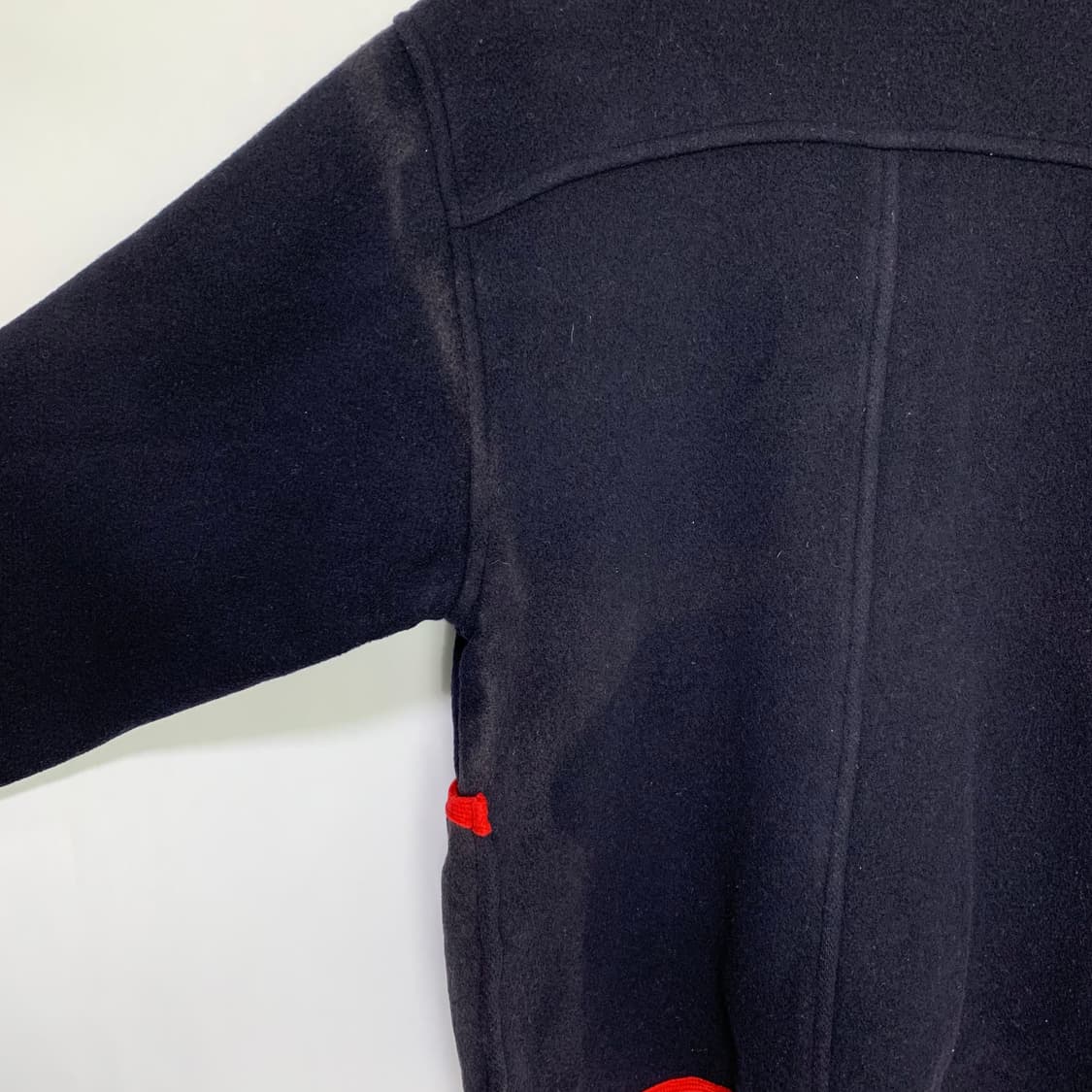 버버리 빈티지 네이비 버튼 울 코트 레드 포인트 상품이미지9