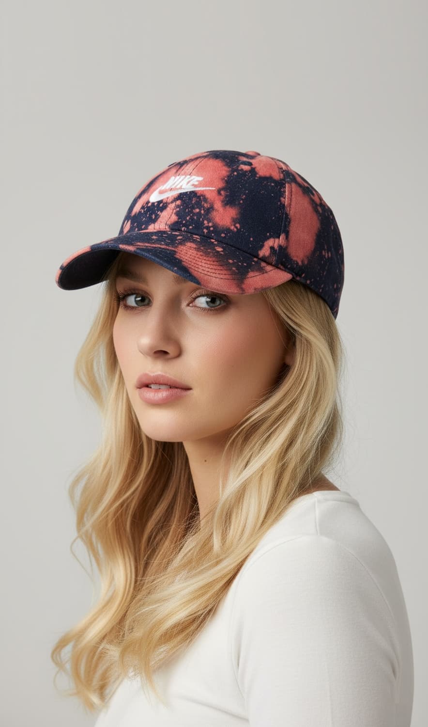 NIKE 나이키 초레어 빈티지 커스텀 타이다이 네이비/핑크 볼캡 모자 상품이미지8