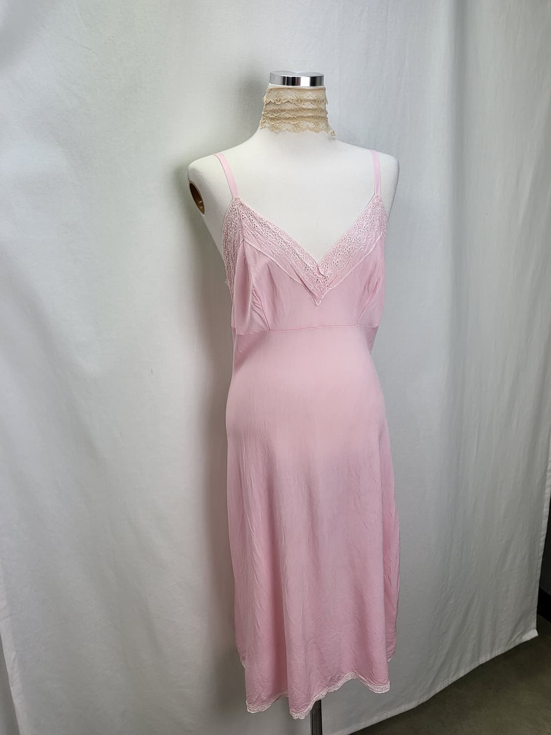 빈티지 로즈 쿼츠 슬립 원피스 상품이미지2