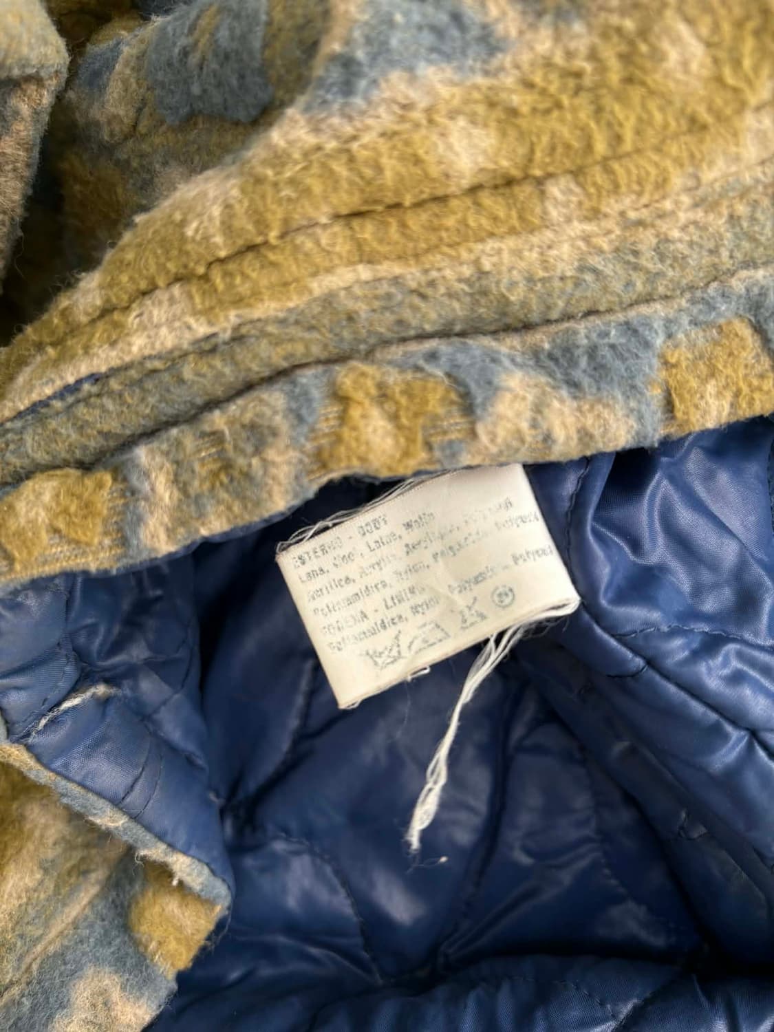 1990s 미쏘니 스포츠 나바호 아가일 패턴 퀄팅 니트 자켓 상품이미지4