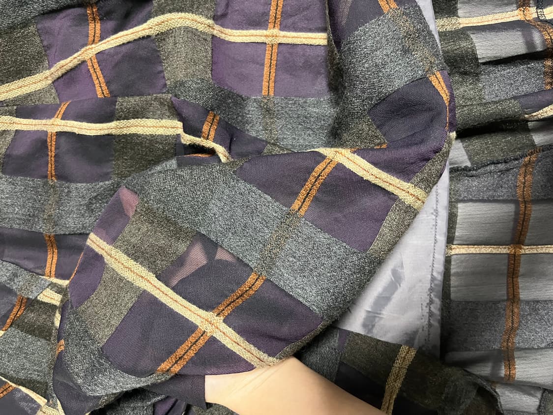 빈티지 체크 레이어드 스커트 상품이미지2