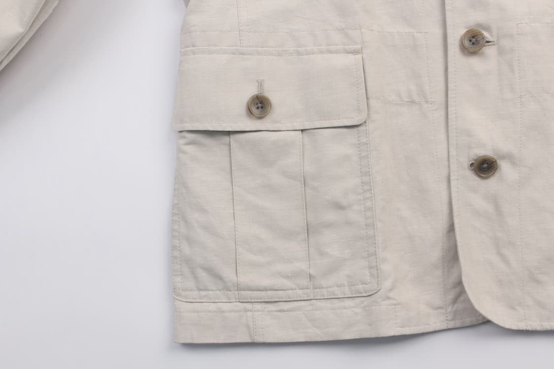 FULL HOUSE TRAVEL Linen Safari Jacket  상품이미지6