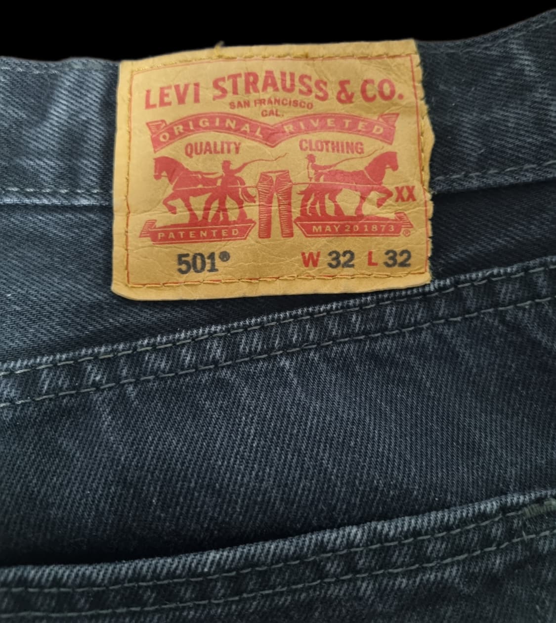 리바이스 501 블랙진 흑청 32x32 판매 상품이미지4
