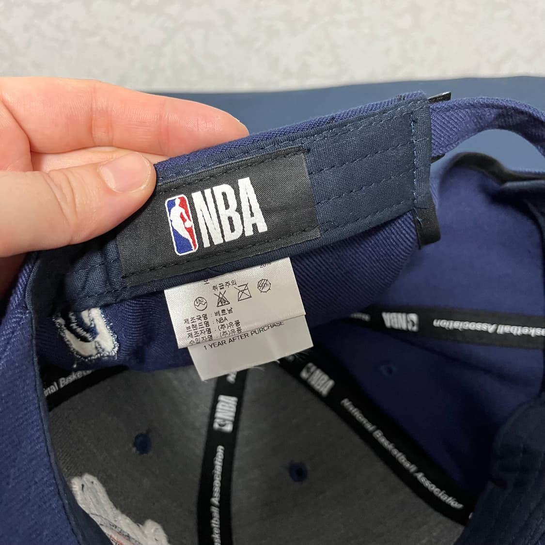[NBA]엔비에이 레터링 딥네이비 볼캡(새상품) 상품이미지5