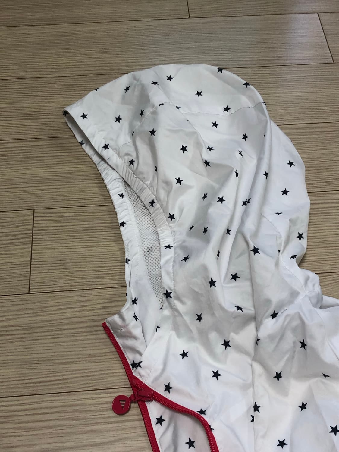 L 흰검 아디다스 별 메쉬 후드집업 바람막이 자켓 상품이미지7