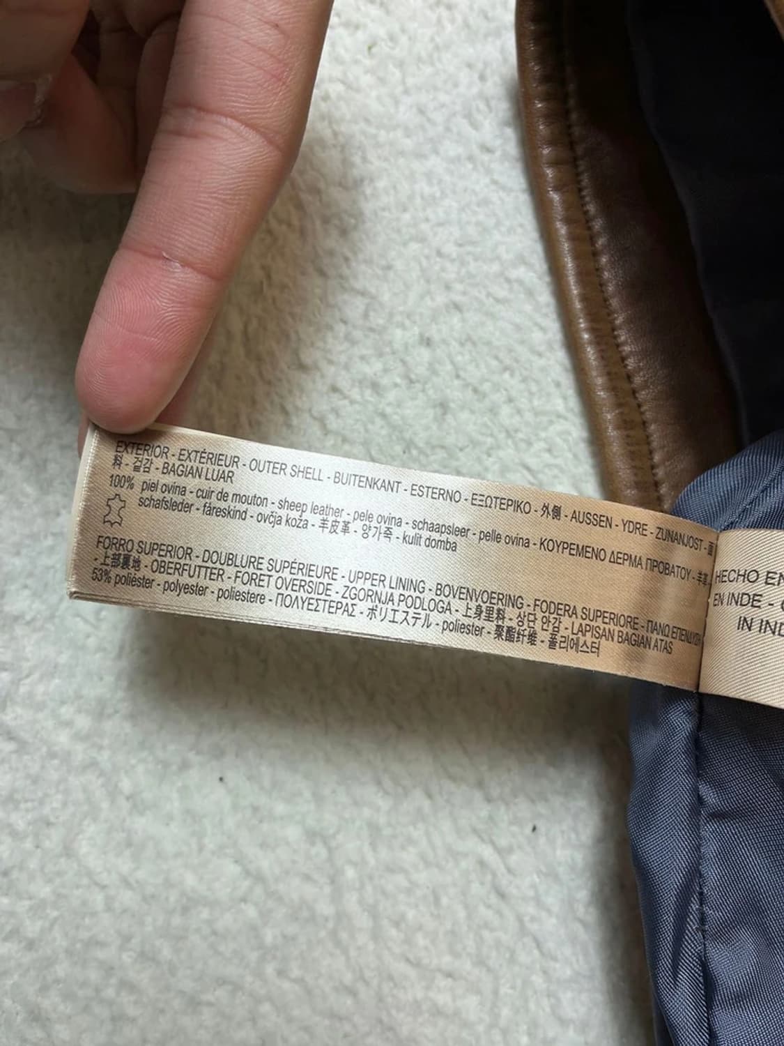 마시모두띠 Massimo Dutti 싱글 라이더 양가죽 자켓 PN6685 상품이미지7