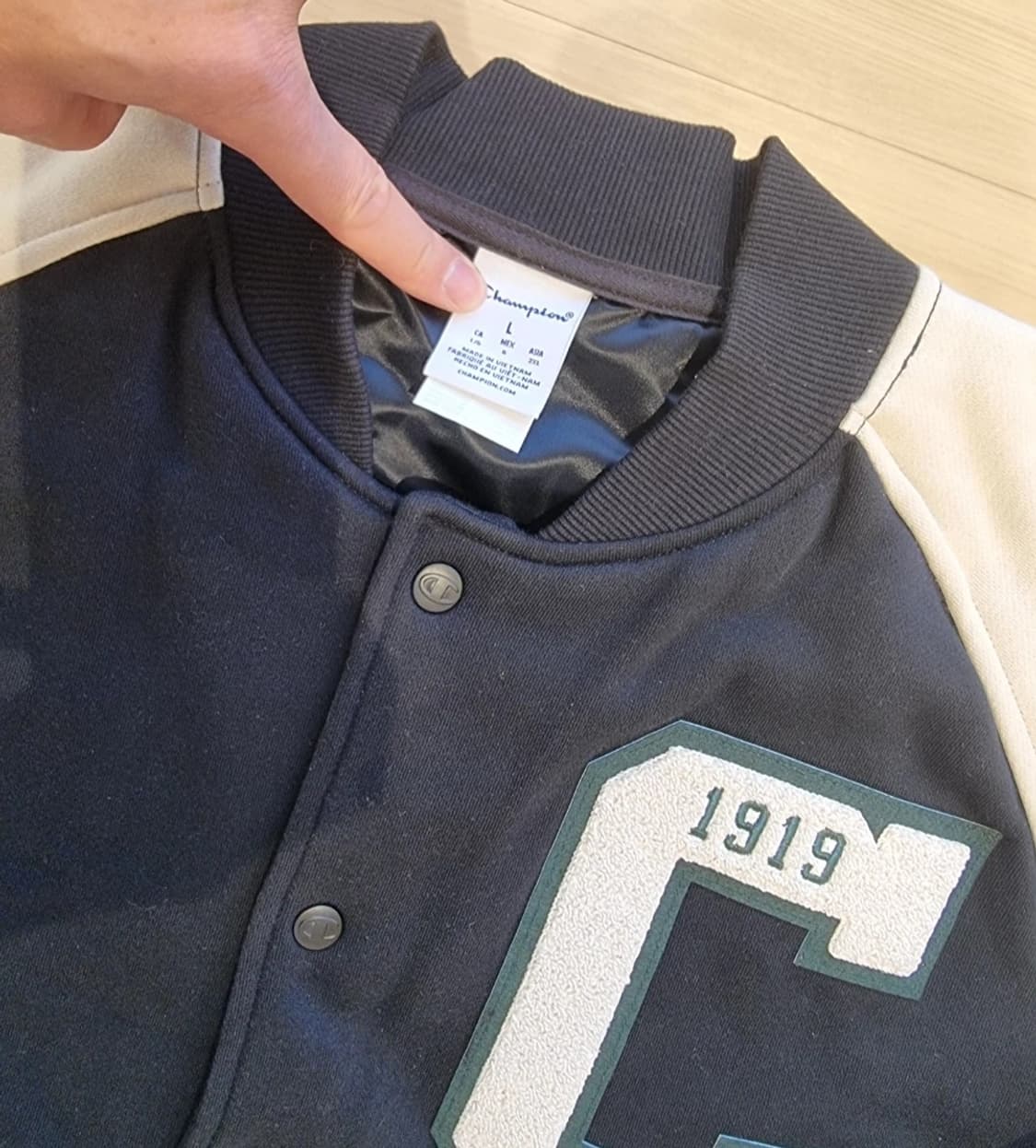 챔피온 1919 바시티 자켓 (새상품 ) L size 남녀공용 상품이미지3