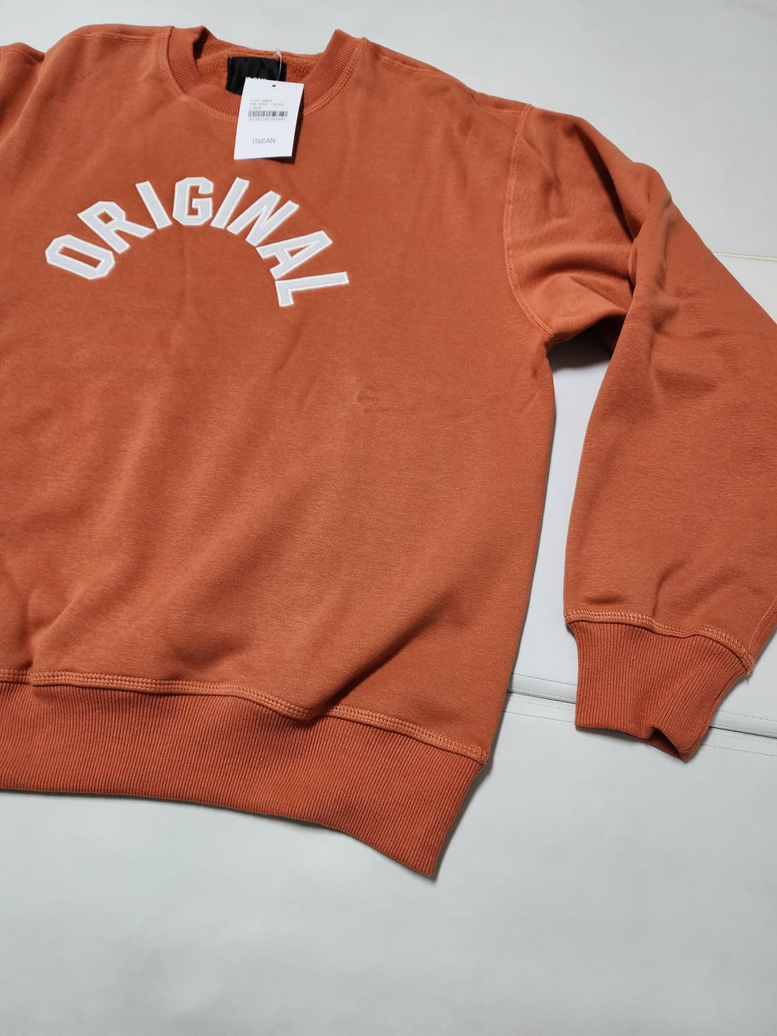 잇츠션양털기모맨투맨티셔츠다크오렌지 상품이미지2