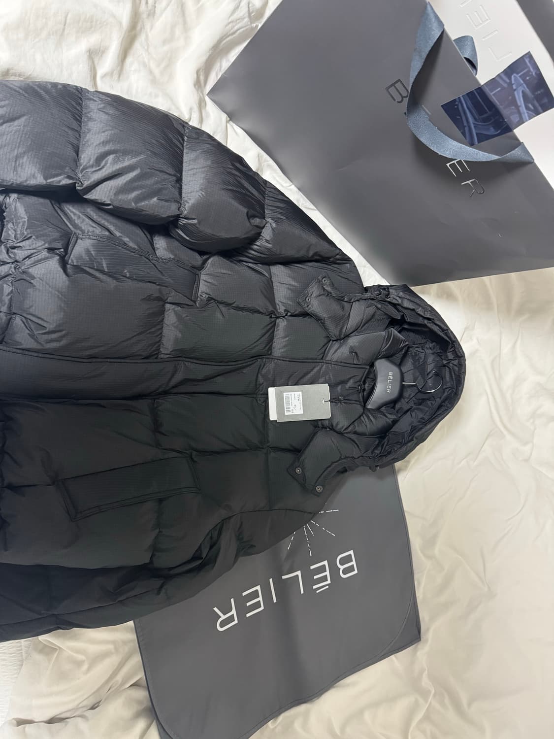 벨리에 크로스라인 후디드 구스다운 블랙 05/105 (립스탑 신상!)25 상품이미지4