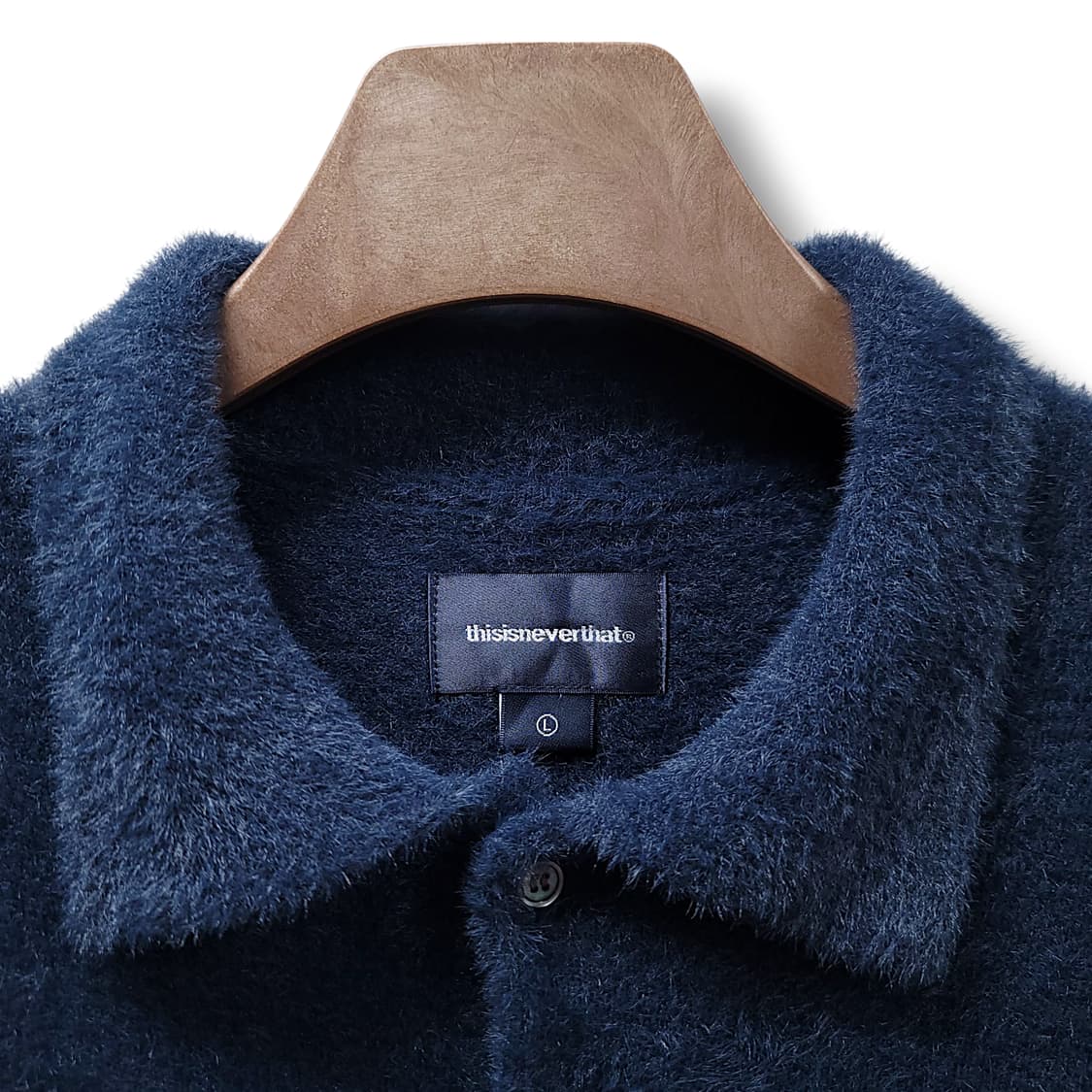 [L] 디스이즈네버댓 네이비 샤기 카라티셔츠 상품이미지8