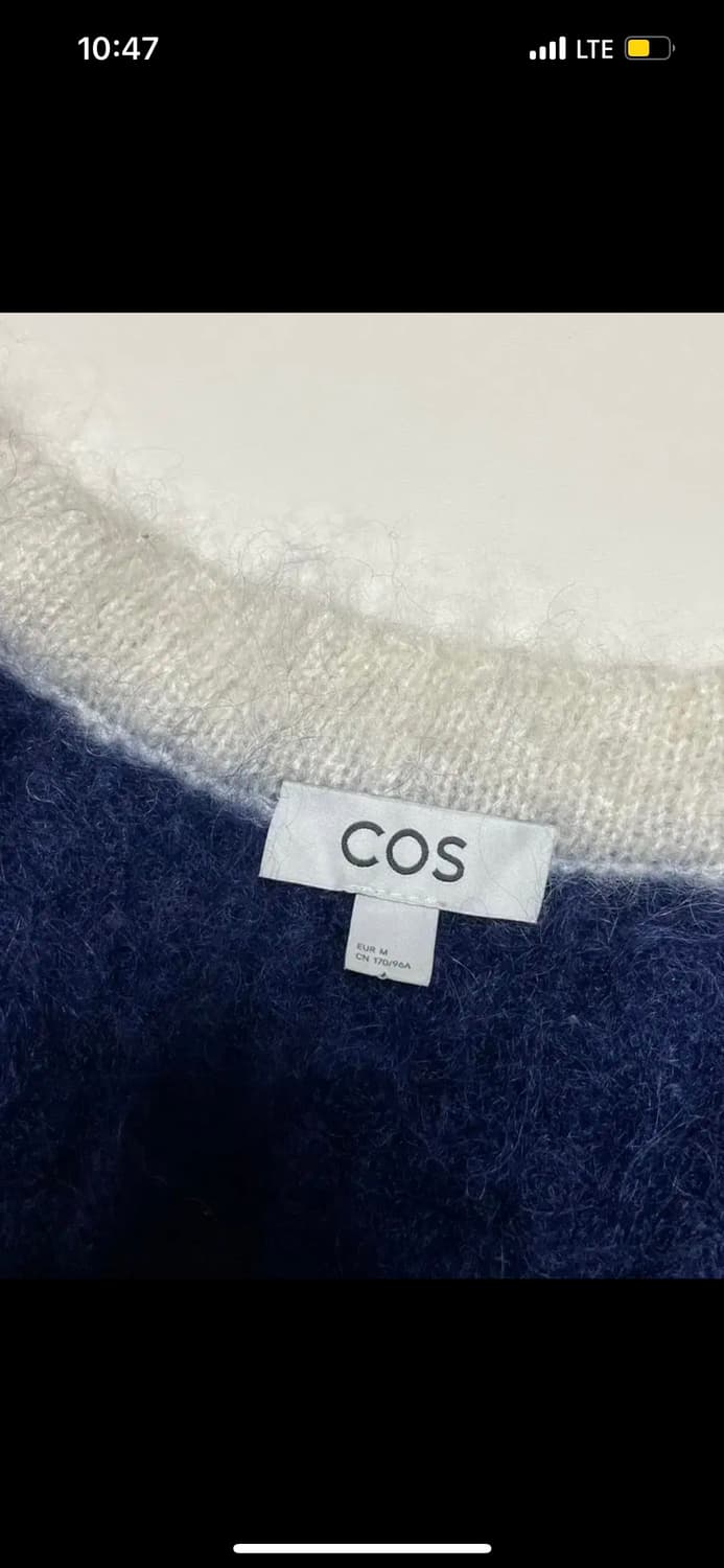 COS 오버사이즈 패턴 브이넥 모헤어 알파카 가디건 상품이미지4