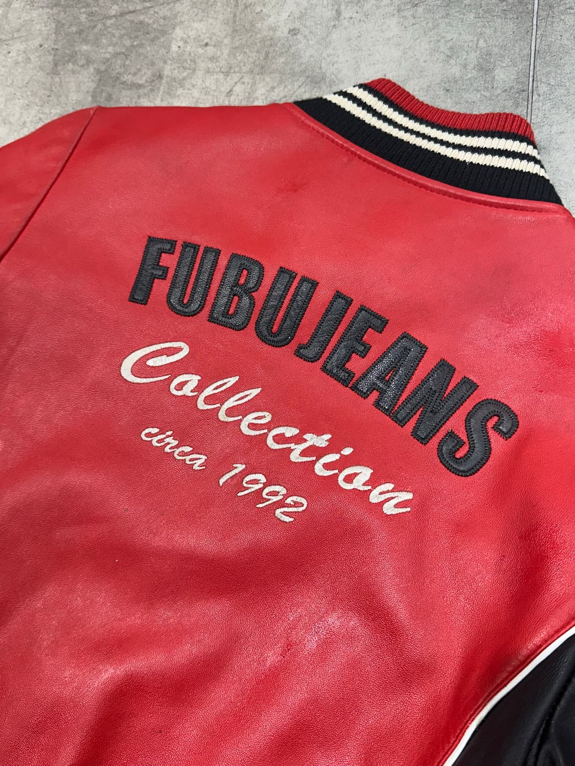 00s Fubu 양가죽 레더 자켓 상품이미지7